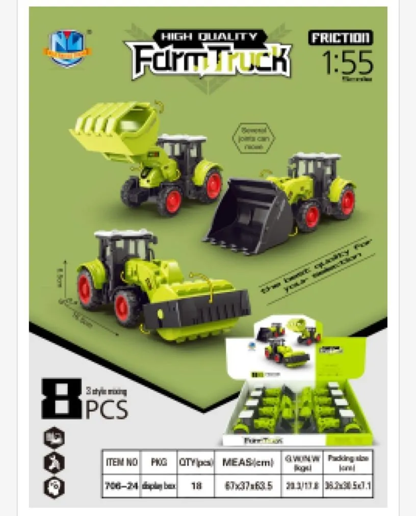 Zabawki Farm Truck Series ciągnik z ładowaczem 1:55