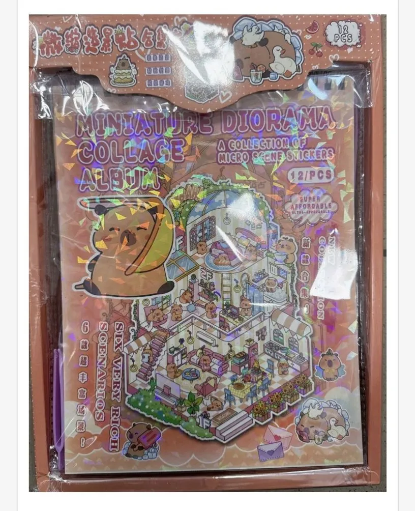 Naklejki Miniaturowy Album Kapibara 12 szt