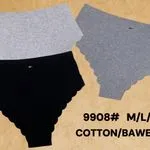 Majtki damskie bawełniane szare i czarne M/L XL 9908#