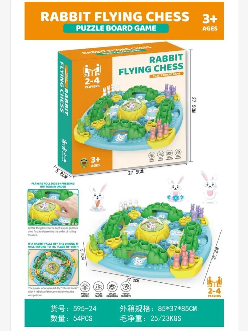 Gra planszowa Rabbit Flying Chess 3+ 2-4 graczy