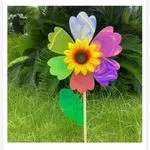 Wiatrak Plastikowy Kwiat 36cm Wielokolorowy