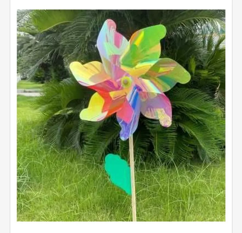 Wiatrak Plastikowy 42cm Wielokolorowy Holograficzny