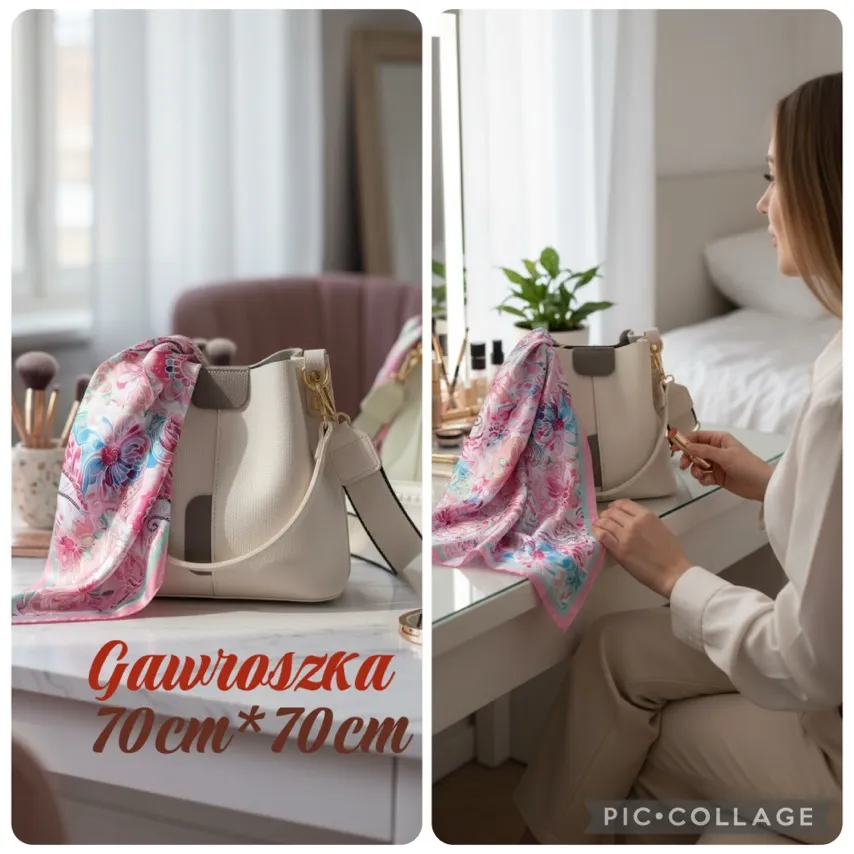 Chusta Damska Kwiatowa 70cm x 70cm