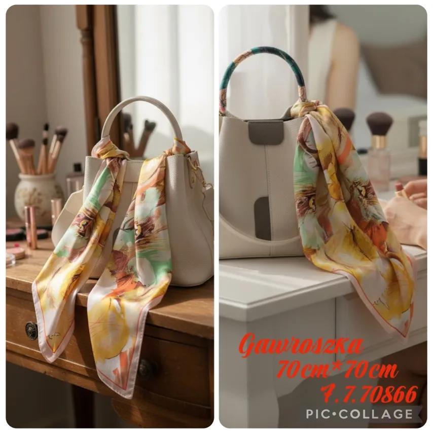 Chusta Damska Kwiatowa 70cm x 70cm