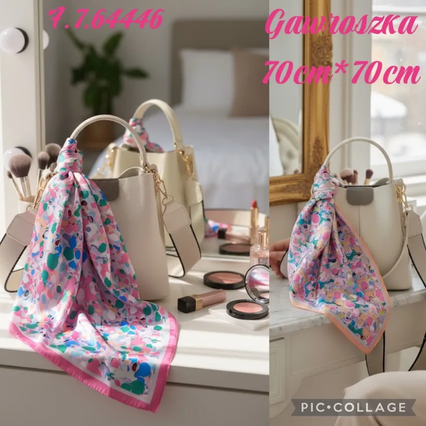 Chusta Damska Kwiatowa 70cm x 70cm