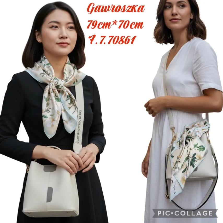 Chusta Damska Kwiatowa 79cm x 70cm