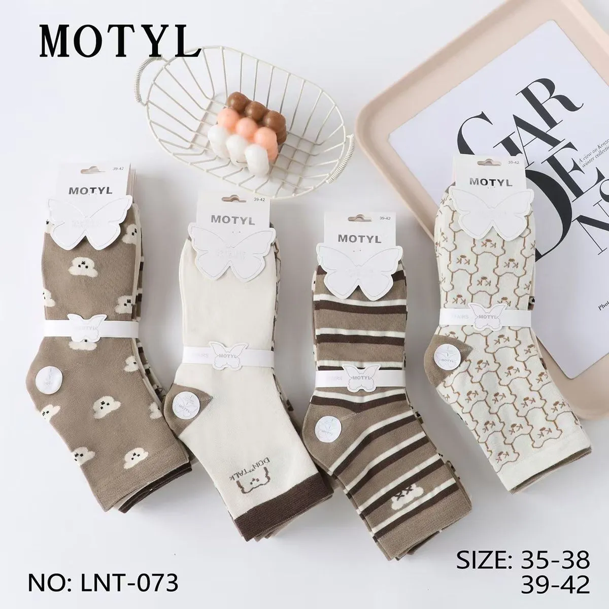 Skarpetki damskie Motyl wz. 35-38/39-42 LNT-073
