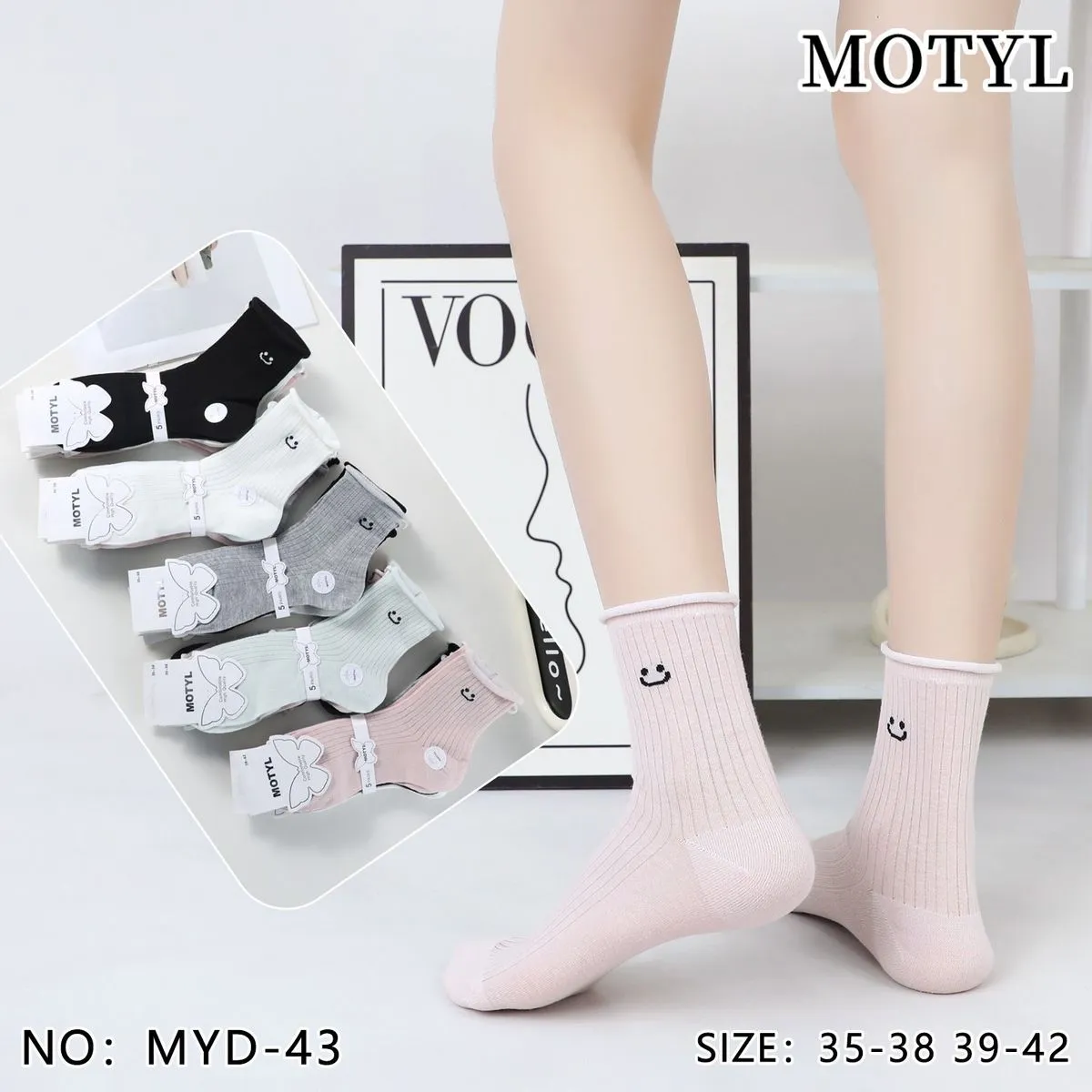 Skarpetki damskie Mototyl 5 par rozmiary 35-38, 39-42 MYD-43
