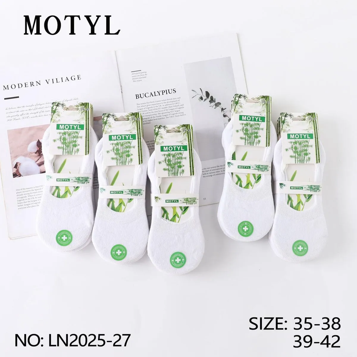Skarpetki damskie Motyle z bambusa roz. 35-38 i