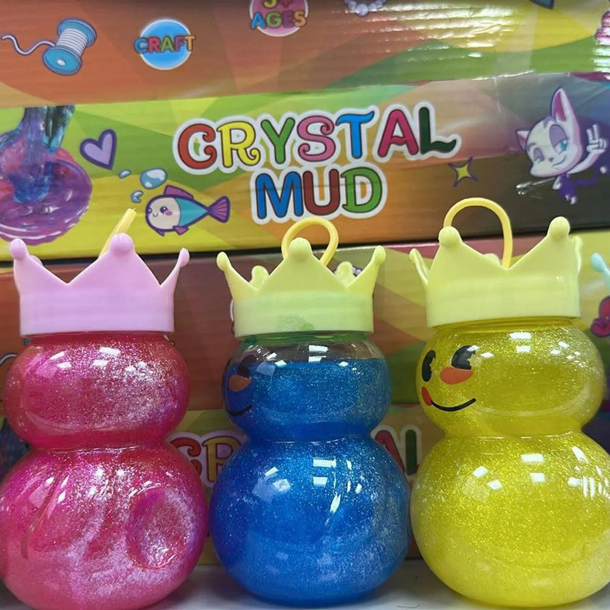 Zabawki Slime Crystal Mud w słoikach, 12 szt