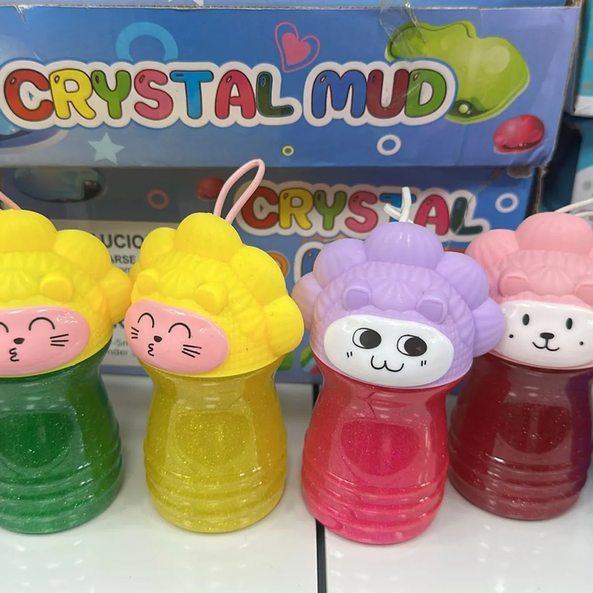 Crystal Mud Slime w butelkach z motywem zwierzątek