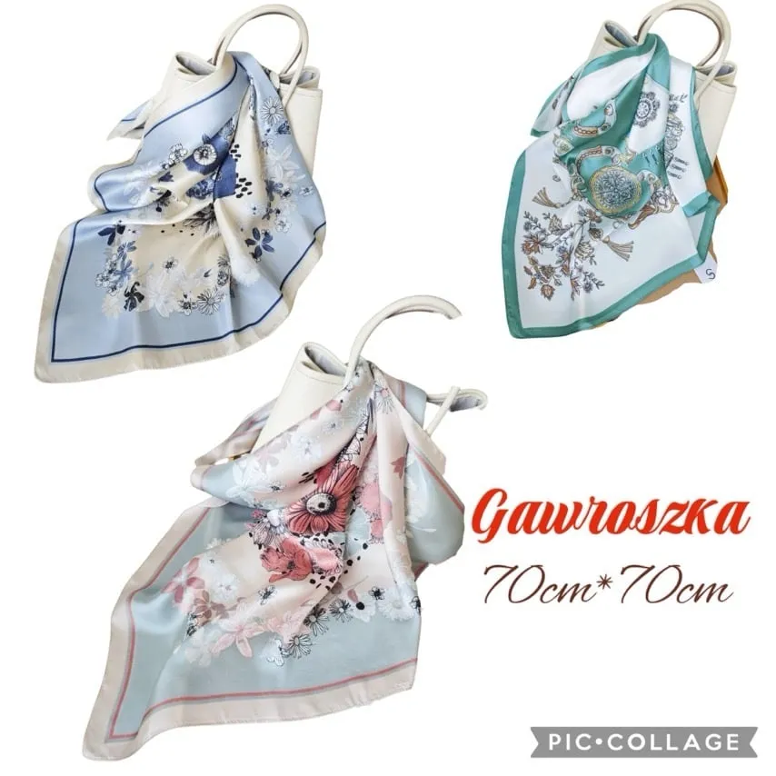 Chusta Damska Kwiatowa 70cm x 70cm Gavr-oszka