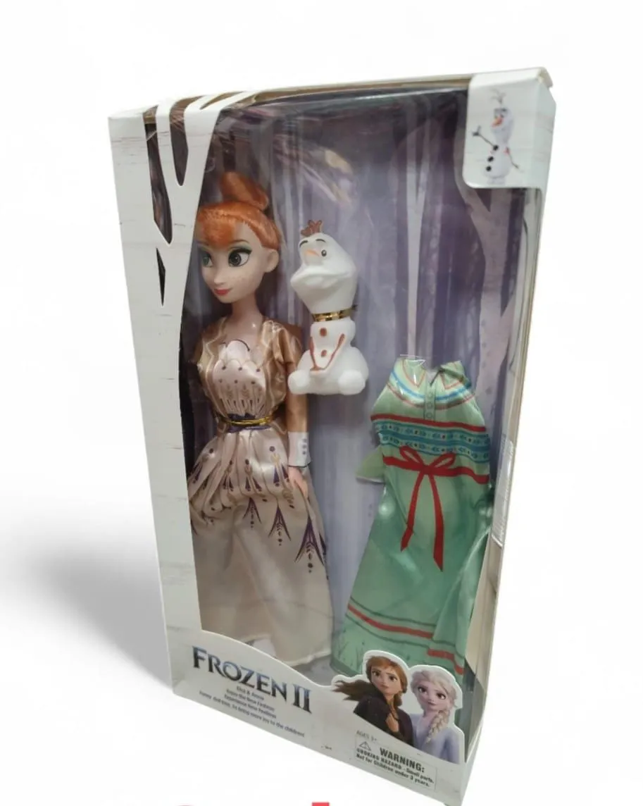 Lalka Frozen II Anna z Olafem i suknią