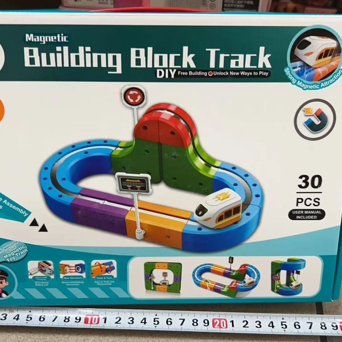 Magnetyczne klocki Building Block Track 30 PCS 3+