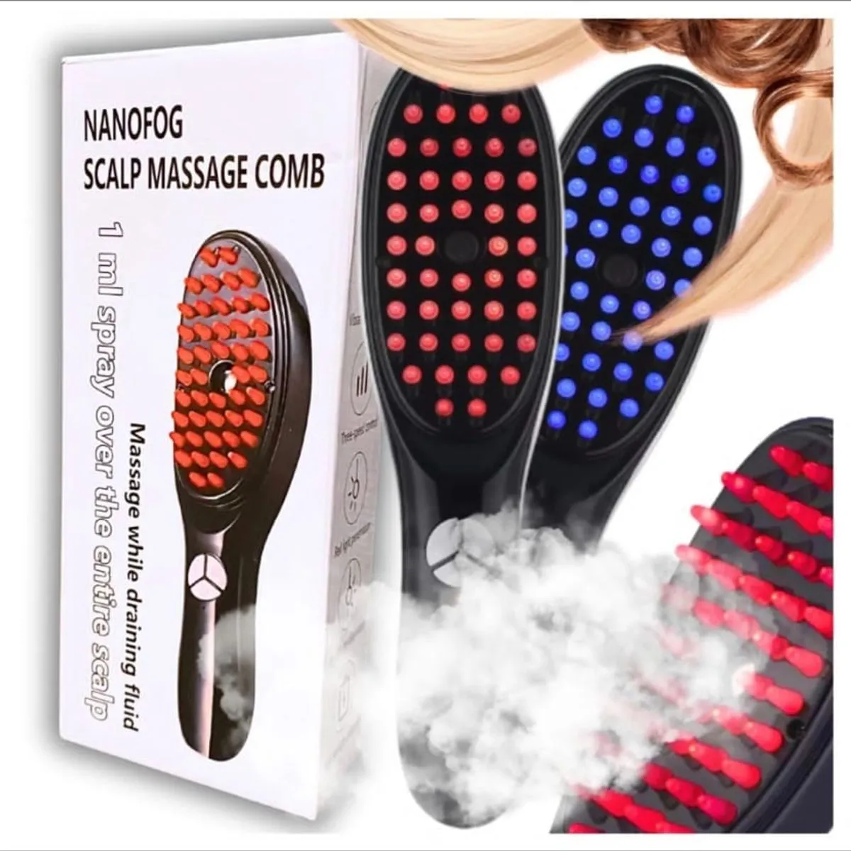 Szczotka do Masażu Skóry Głowy Nano Fog Comb