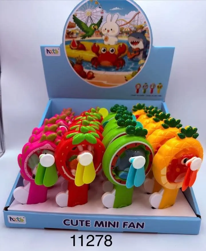 Mini Wentylator Ręczny Cute Mini Fan - owoce, 4 szt.