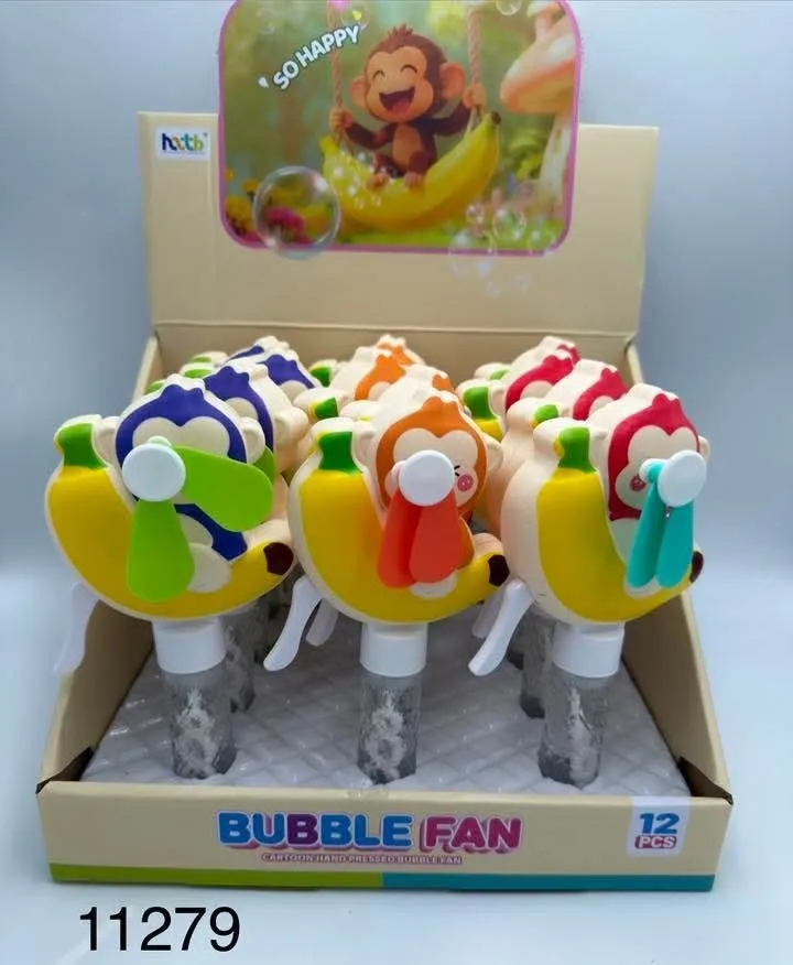 Mini Wentylator Ręczny Bubble Fan z Małpką 12 szt