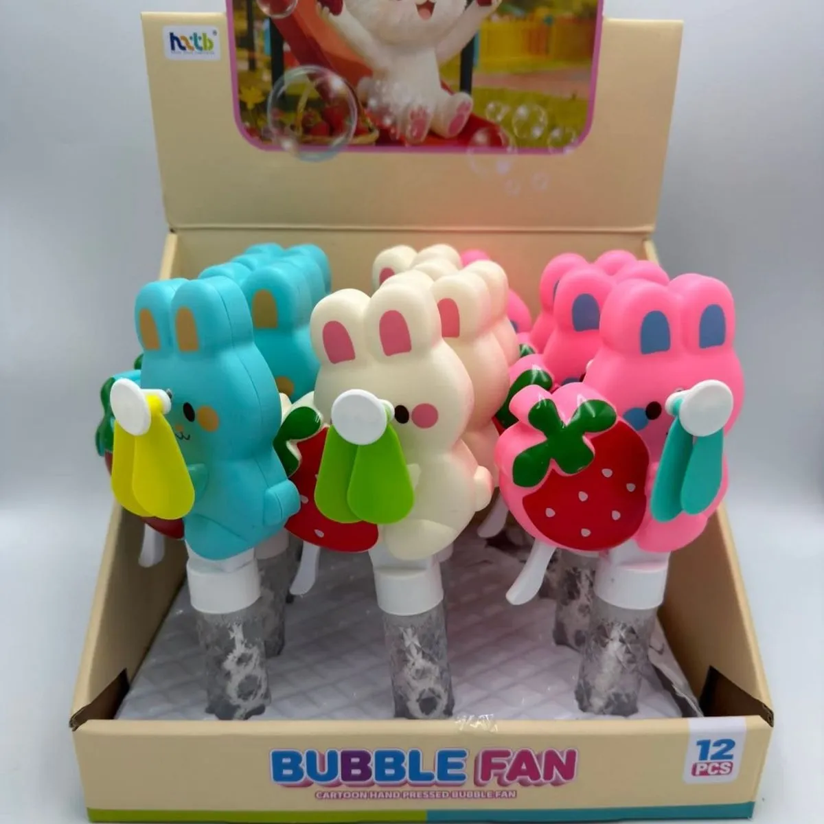 Bubble Fan Mini Wentylator Ręczny z Bankami Mydlanymi
