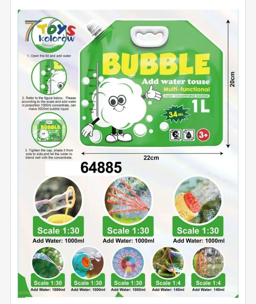 Płyn do Baniek Mydlanych Bubble 3,4L Multi-Funkcyjny