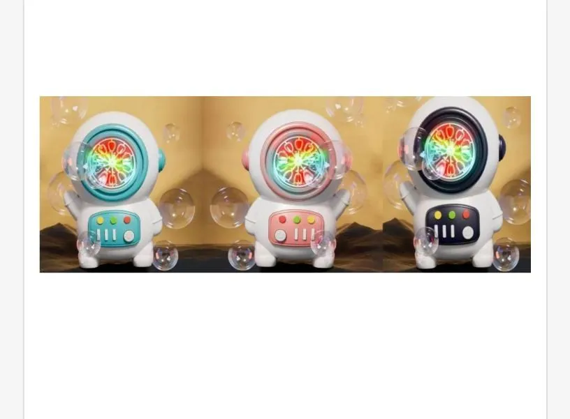Mini Maszyna do Baniek Mydlanych z LED Astronauta