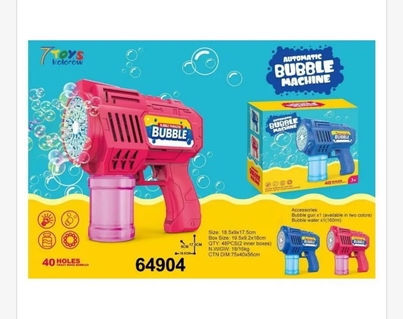 Pistolet do baniek mydlanych automatyczny 18x15 cm