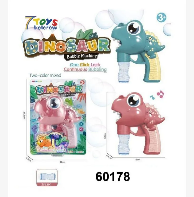 Pistolet do baniek mydlanych Dino Bubble Machine