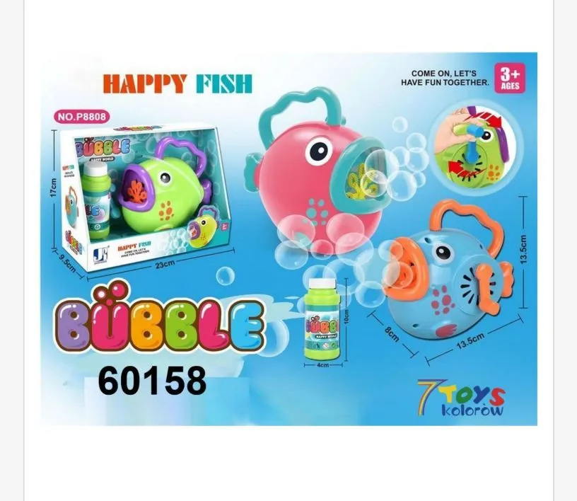 Pistolet do Baniek Mydlanych Happy Fish 60158