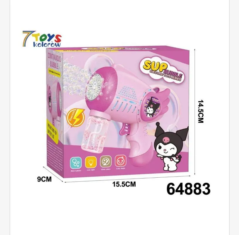 Pistolet do baniek mydlanych Sanrio Kuromi różowy