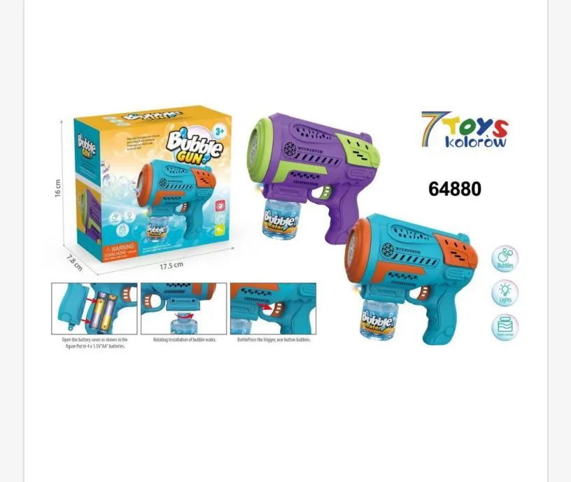 Pistolet do Baniek Mydlanych 7Toys niebieski/fioletowy
