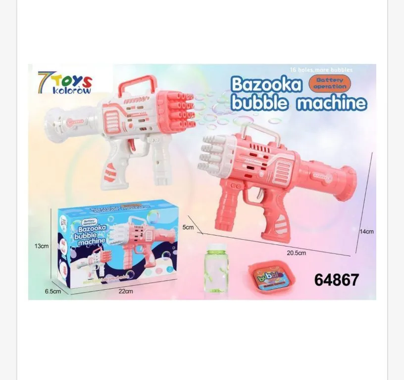 Pistolet do Baniek Mydlanych Bazooka 7TOYS 64867