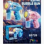 Elektryczny pistolet do baniek mydlanych niebieski/różowy 14,5-15 cm