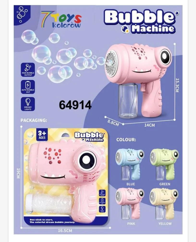 Pistolet do baniek mydlanych Bubble Machine 64914