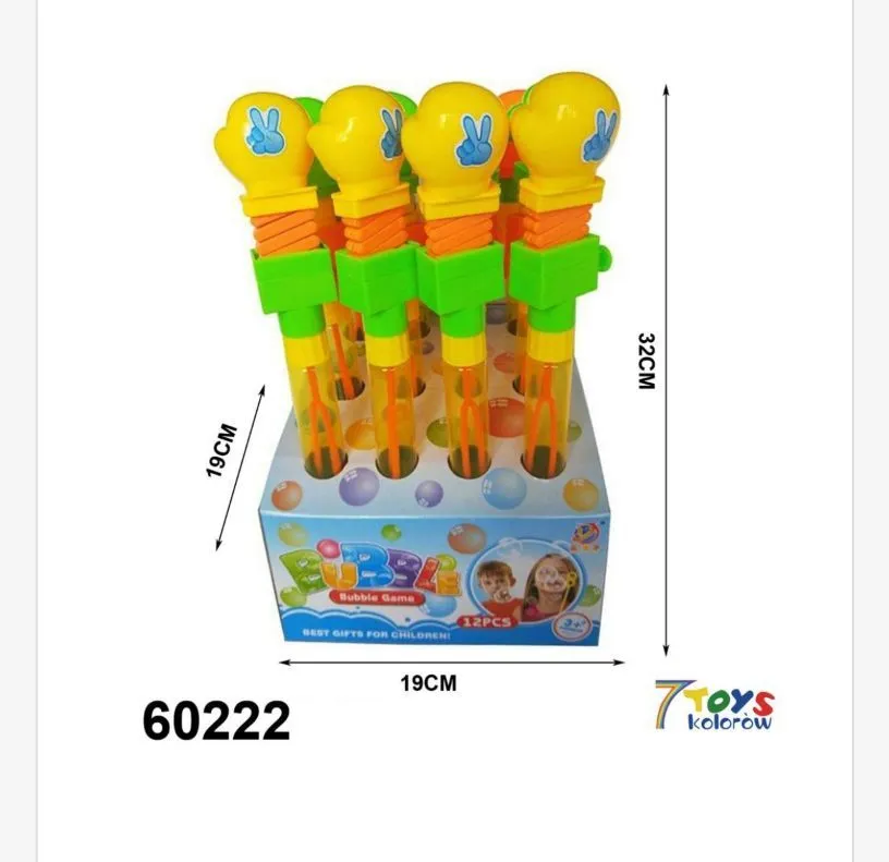 Różdżka do Baniek Mydlanych Żółto-Zielona 32cm