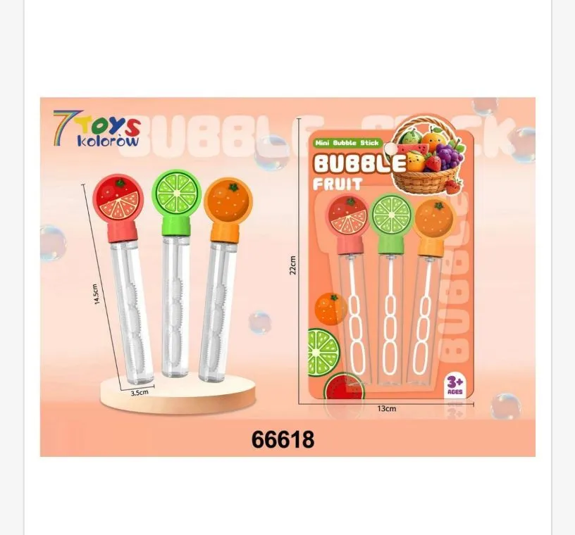 Różdżka do Baniek Mydlanych Owocowa 3PCS