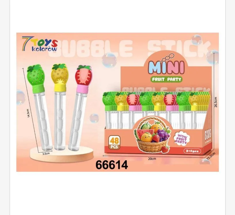 Różdżka do Baniek Mydlanych Mini Fruit Party 3PCS