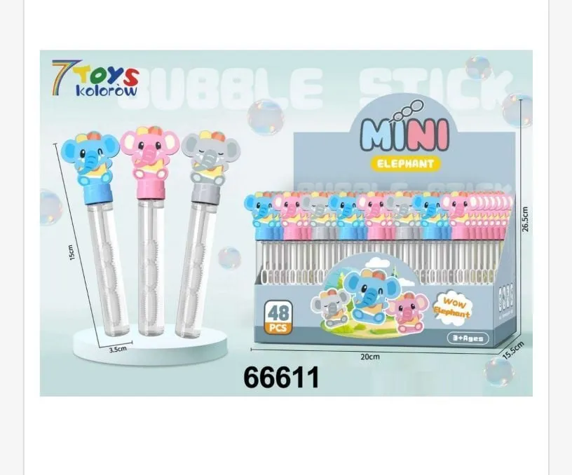 Różdżka do Baniek Mydlanych Mini Elephant 3PCS