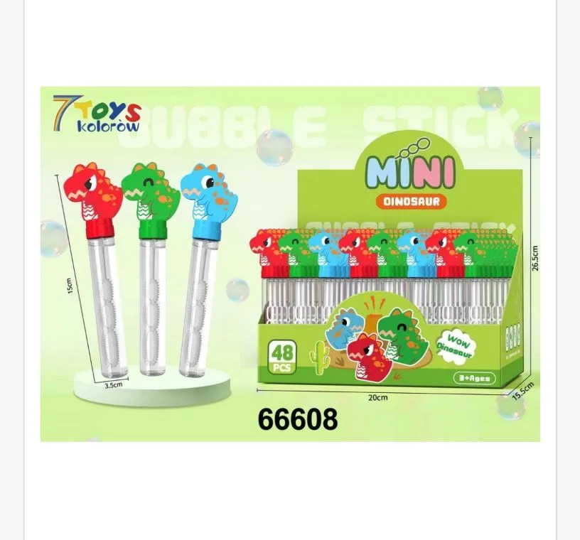 Różdżka do Baniek Mydlanych Mini Dinozaur 3PCS