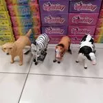 Figurki zwierząt Pandy Puppy: pies, zebra, koń, krowa