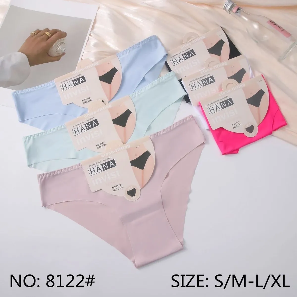 Majtki damskie HANA bezszwowe S/M-L/XL 5 szt