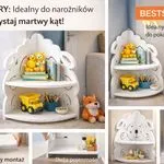 Biała półka dekoracyjna na książki i zabawki, składana