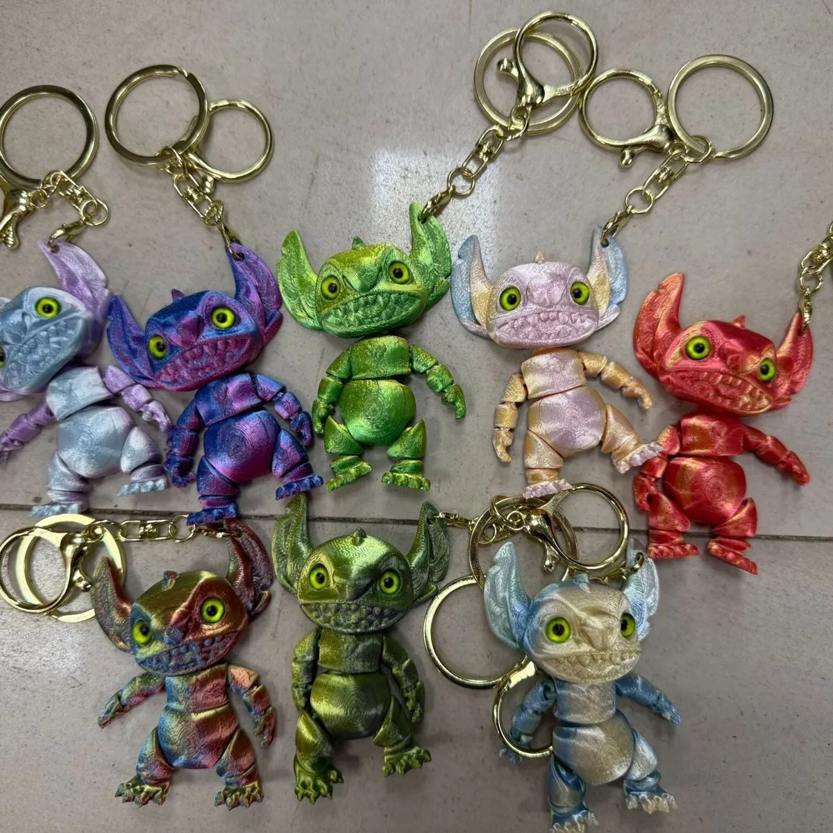 Brelok Zabawki 3D Ruchoma Figurka Mix Kolorów 12 szt.