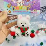 Zabawki Squeeze Toys Gniotek Biały Miś w Szaliku 24 szt.