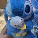 Maskotka Pluszowa Stitch 30cm z Kaczuszką Niebieska