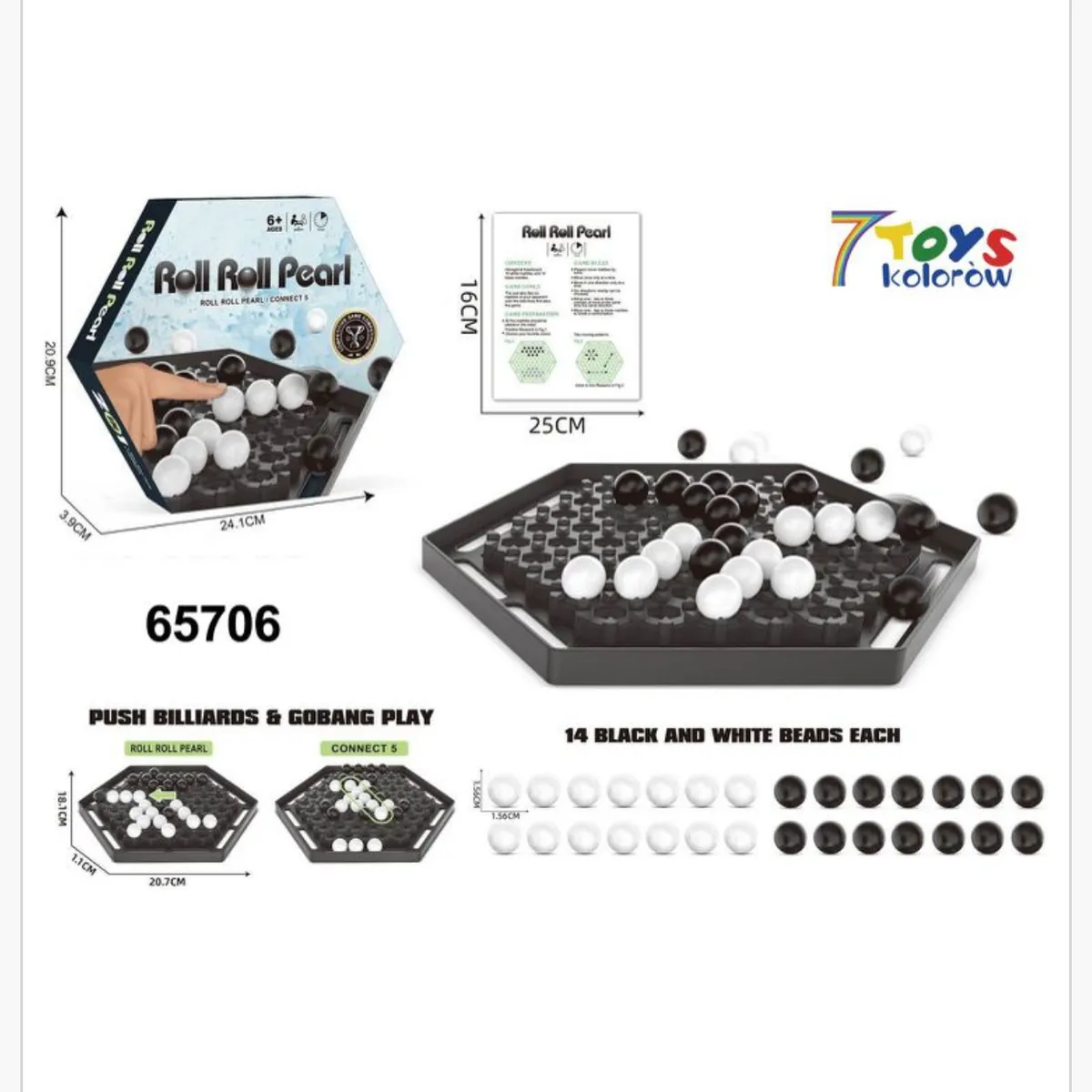 Gra Logiczna Roll Roll Pearl - Zestaw 12 szt. - Push Billiards