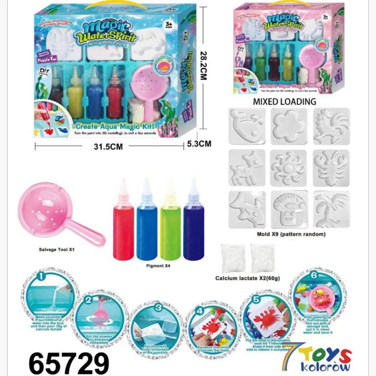 Zestaw Magic Water Spirit DIY do tworzenia figurek 3D