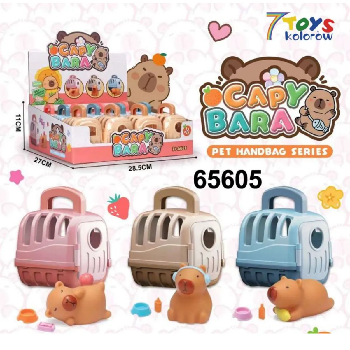 Zabawki Pet Handbag Kapibara - Figurka w Transporterze 12szt