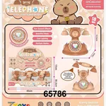 Telefon Zabawkowy Kapibara z Dźwiękiem i Światłem, 15.5cm