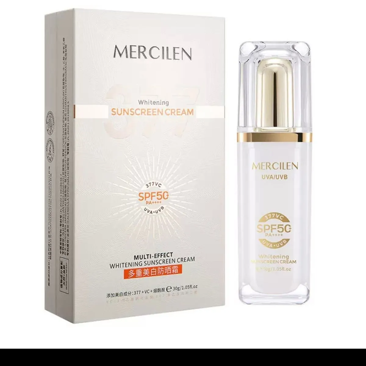 MERCILEN Krem Wybielający Sunscreen SPF50 PA++++ 30g UVA/UVB
