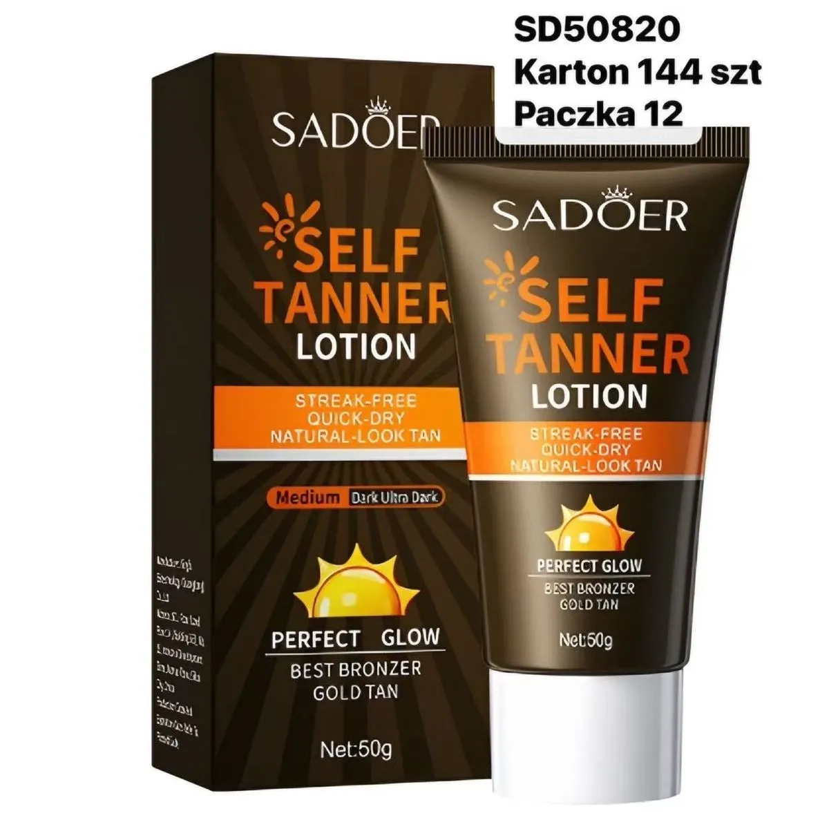 Balsam Samoopalający SADOER Self Tanner Lotion 50g Medium