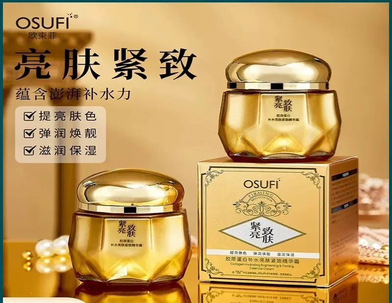 Krem Wybielający Przeciw Piegom 50g OSUFI Collagen Firming Złoty